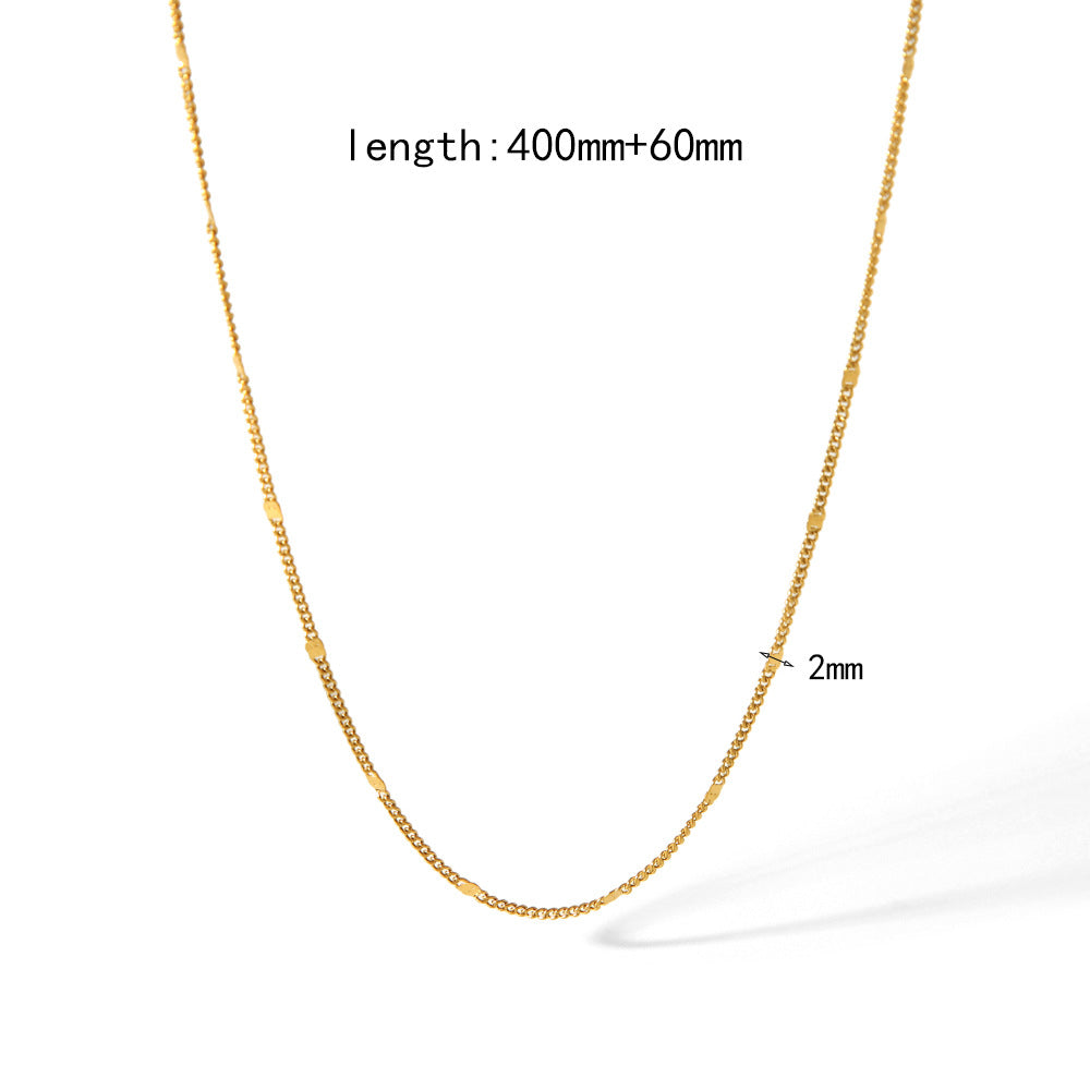 Gold Plated Chain O-shaped Figaro Personality Necklaces