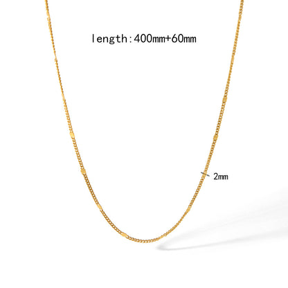 Gold Plated Chain O-shaped Figaro Personality Necklaces