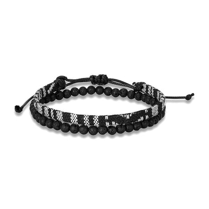 Men's Bohemian Style Hand Weaving Lava Volcanic Bracelets