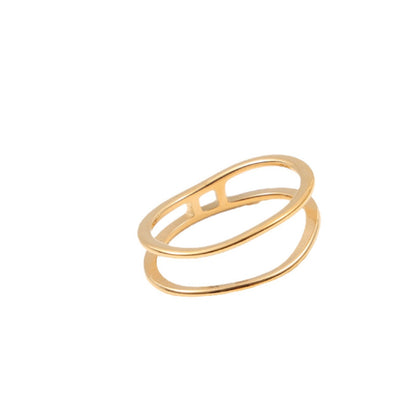 Curved Fine Titanium Steel Gold Plating Bracelets