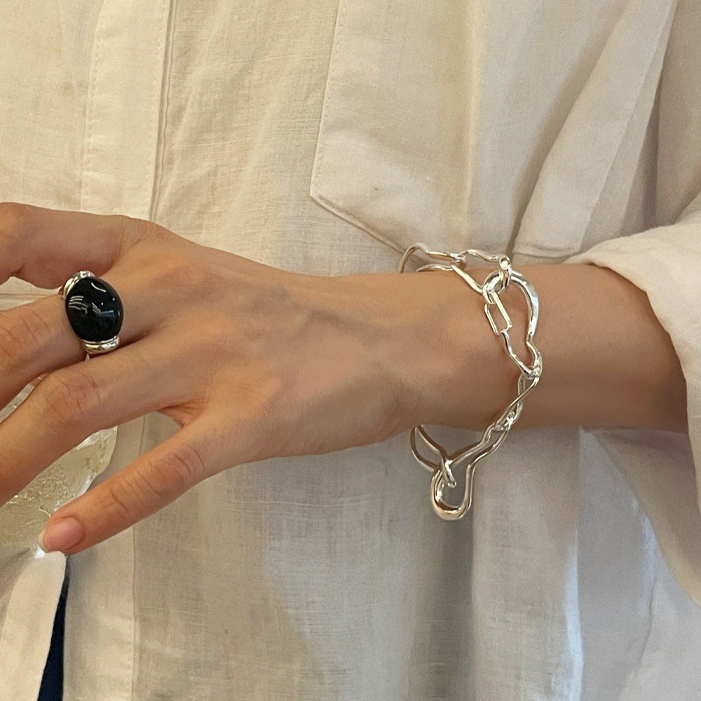 Women's Niche Retro Sterling Sier Simple Light Bracelets
