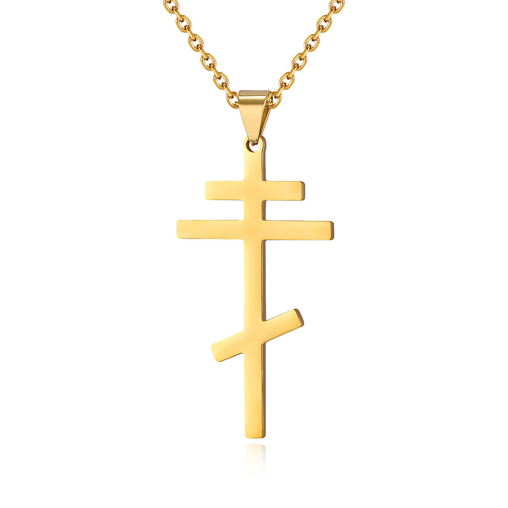 Orthodox Stainless Steel Cross Shelf Unisex Pendants