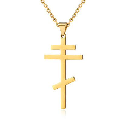 Orthodox Stainless Steel Cross Shelf Unisex Pendants