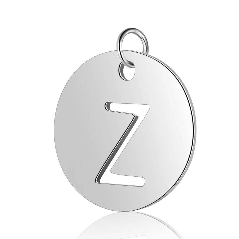 Titanium Steel English Letter Tag Full Set Of Letters Pendants