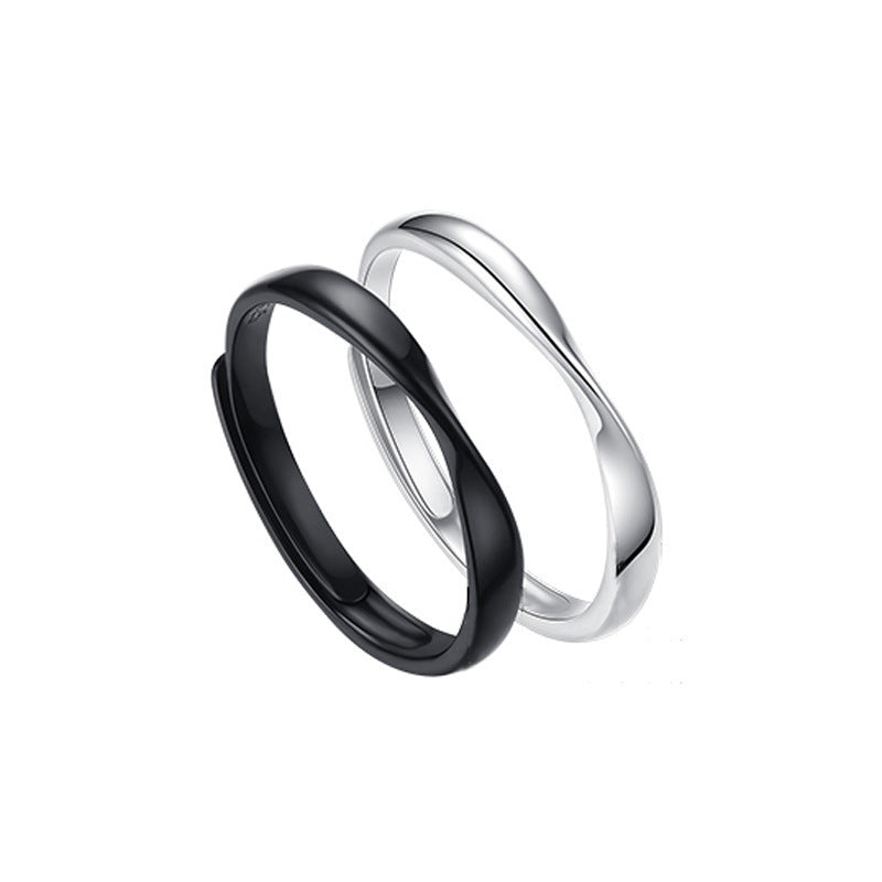 Women's & Men's Mobius Strip Pair For Couple Refers Rings