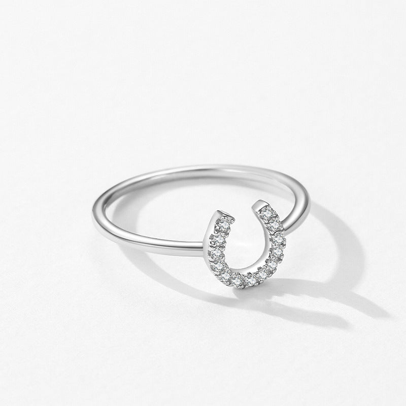 Sterling Sier U-shaped Micro Setting Female Light Rings