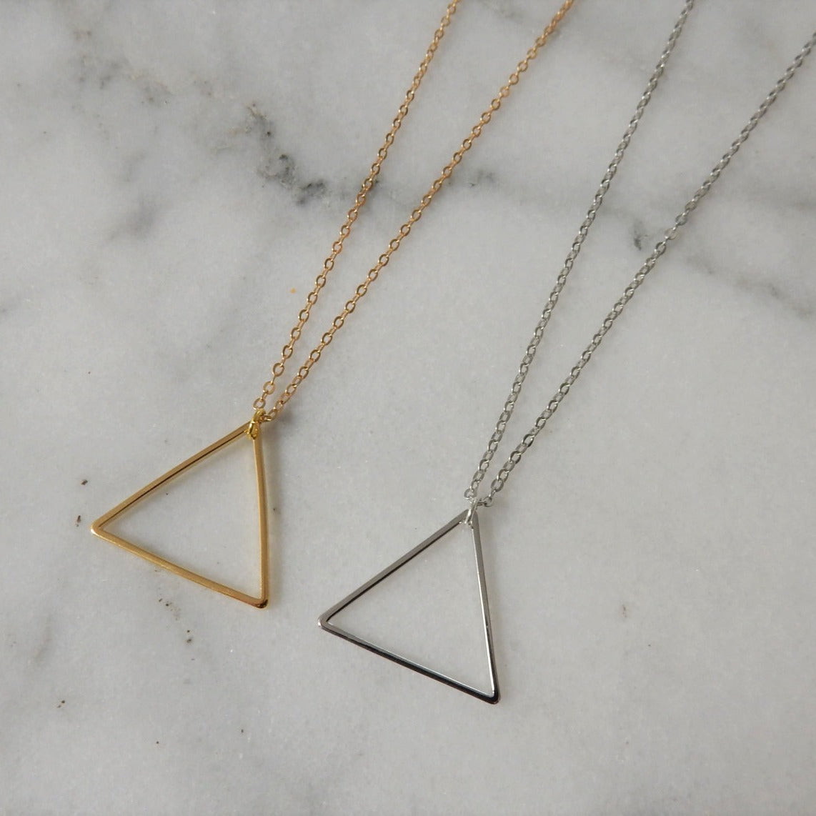 Women's Retro Simple Jewelry Geometric Triangle Metal Necklaces