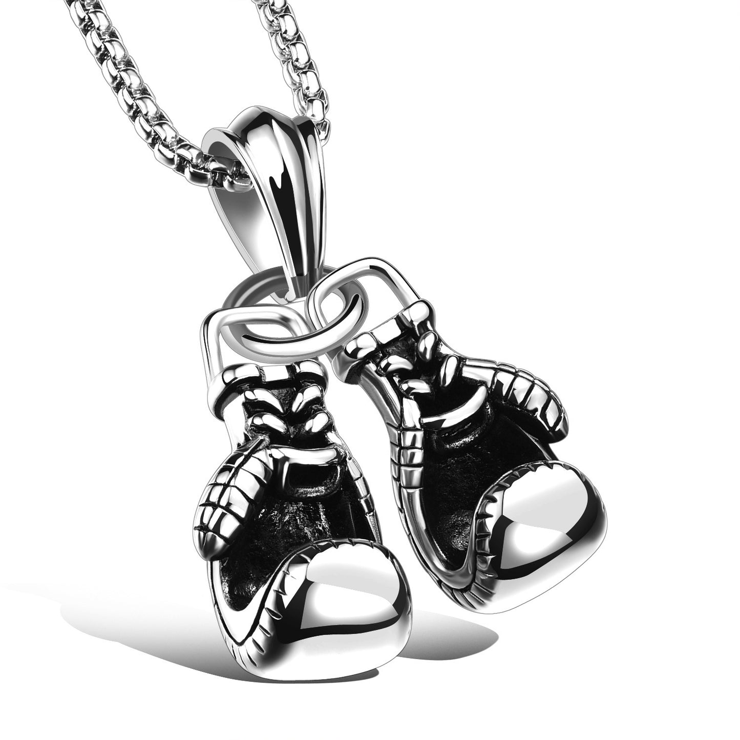 Men's Boxing Titanium Steel Personality Fitness Exercise Necklaces