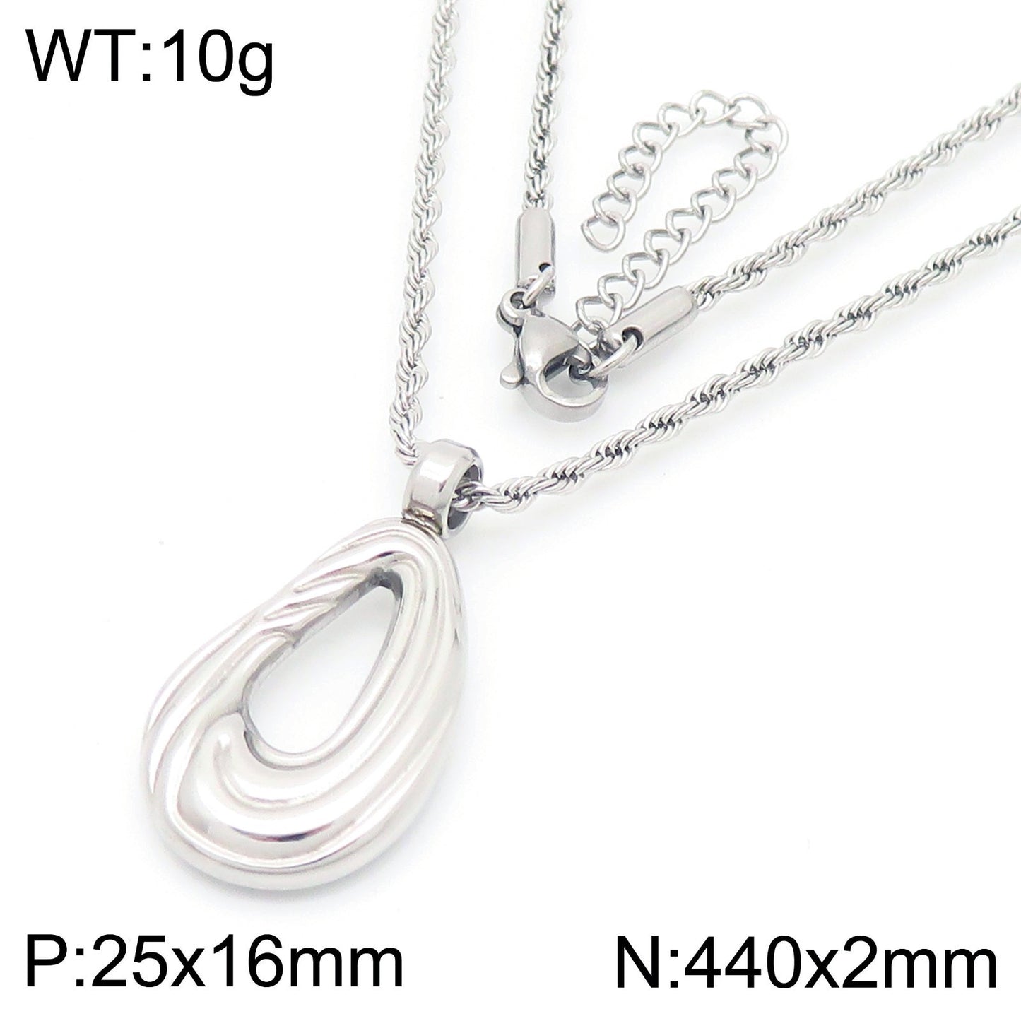 Stainless Steel Line Design Water Drop Earrings