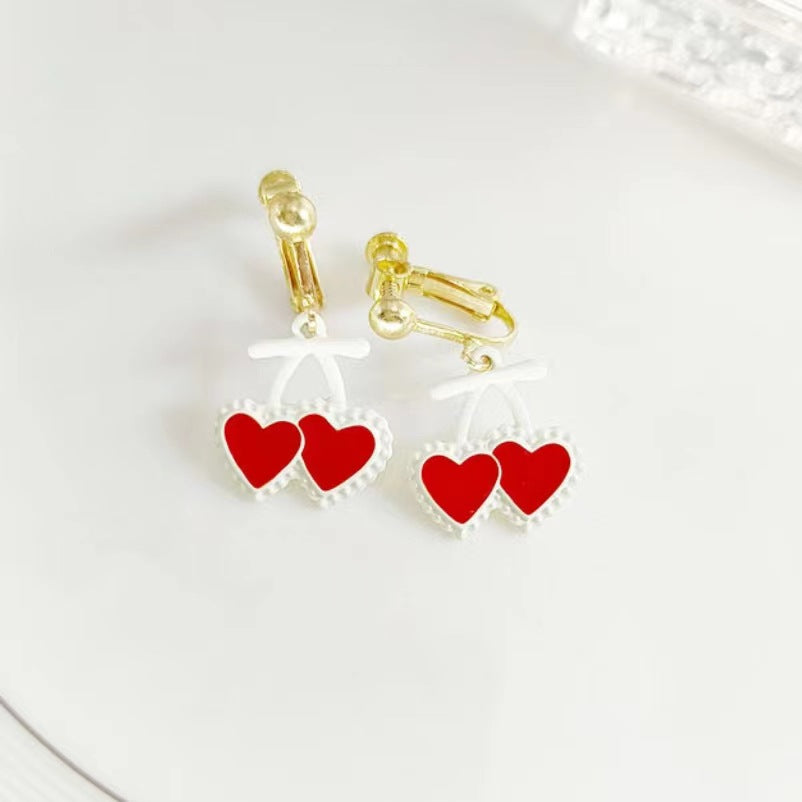 Style Temperament Girly Minority Simple Sier Pin Earrings