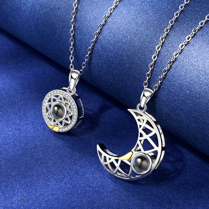 Men's Sun Moon Projection Couple Female Ornament Pendants