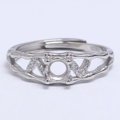 Frame Open Mouth Autumn Copper Alloy Electroplating Sier Rings