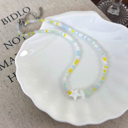 Beaded Trendy Vacation Style Clavicle Gift Necklaces