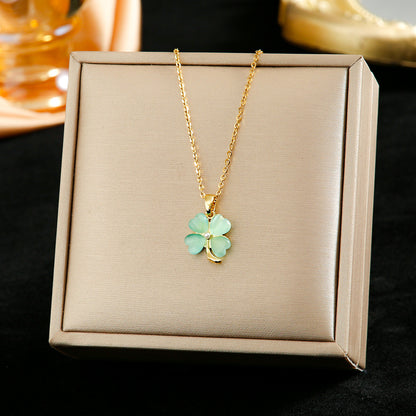 Opal Stone Ear Female Design High-grade Necklaces