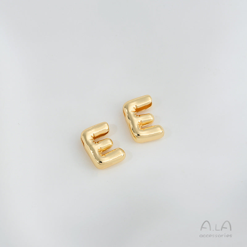 Gold Color Protection Letter Strings Hole Rings