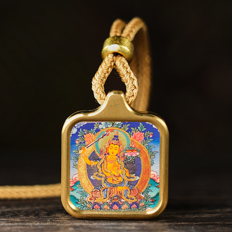 Bodhisattva Dragon Yellow God Of Wealth Necklaces