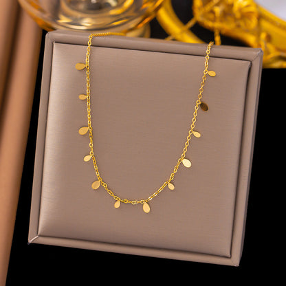 Women's Butterfly Bead Love Plane Rose Letter Square Necklaces