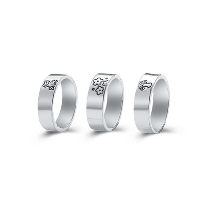 Women's & Men's Simple Couple Combination Style Love Valentine's Rings