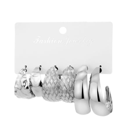 Women's Concave Type Card French Fashion Commuter Earrings