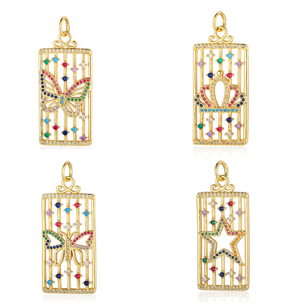 Palm Eyes Face Crown Snake Star Butterfly Rectangle Pendants