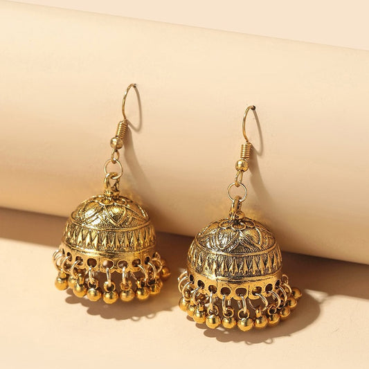 Retro Fashion Alloy Bell Bohemian Indian Earrings