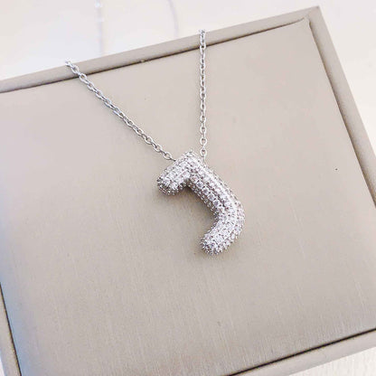 Women's Letter Hip Hop Full Zircon Exquisite Necklaces