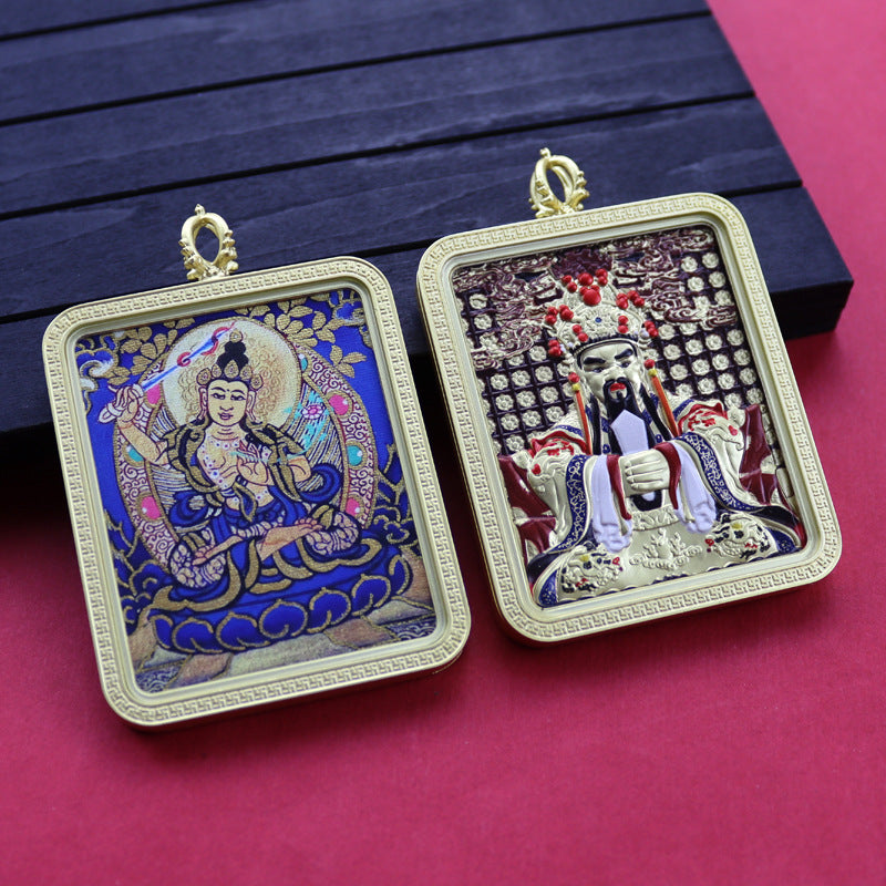 Eight Guards Dragon Five Master Three-dimensional Double-sided Tibetan Pendants