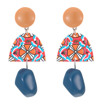 Irregular Geometric Personalized Long Eardrops Baroque Earrings