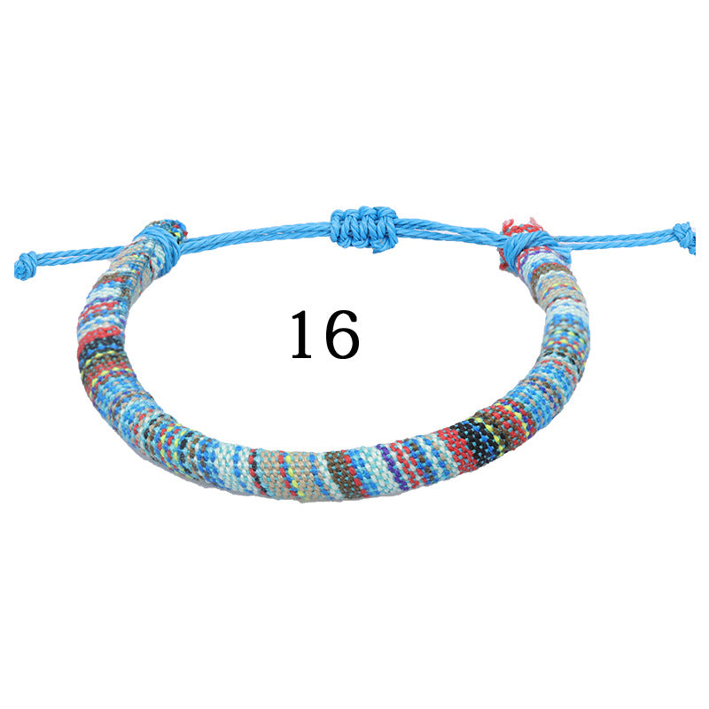 Style Hand Weaving Blue Little Colorful Surfing Bracelets