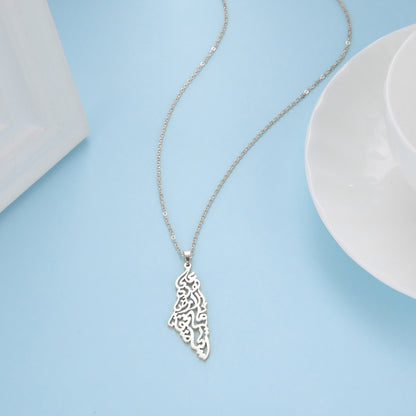 Titanium Steel Ornament Hollow Arab Palestine Necklaces