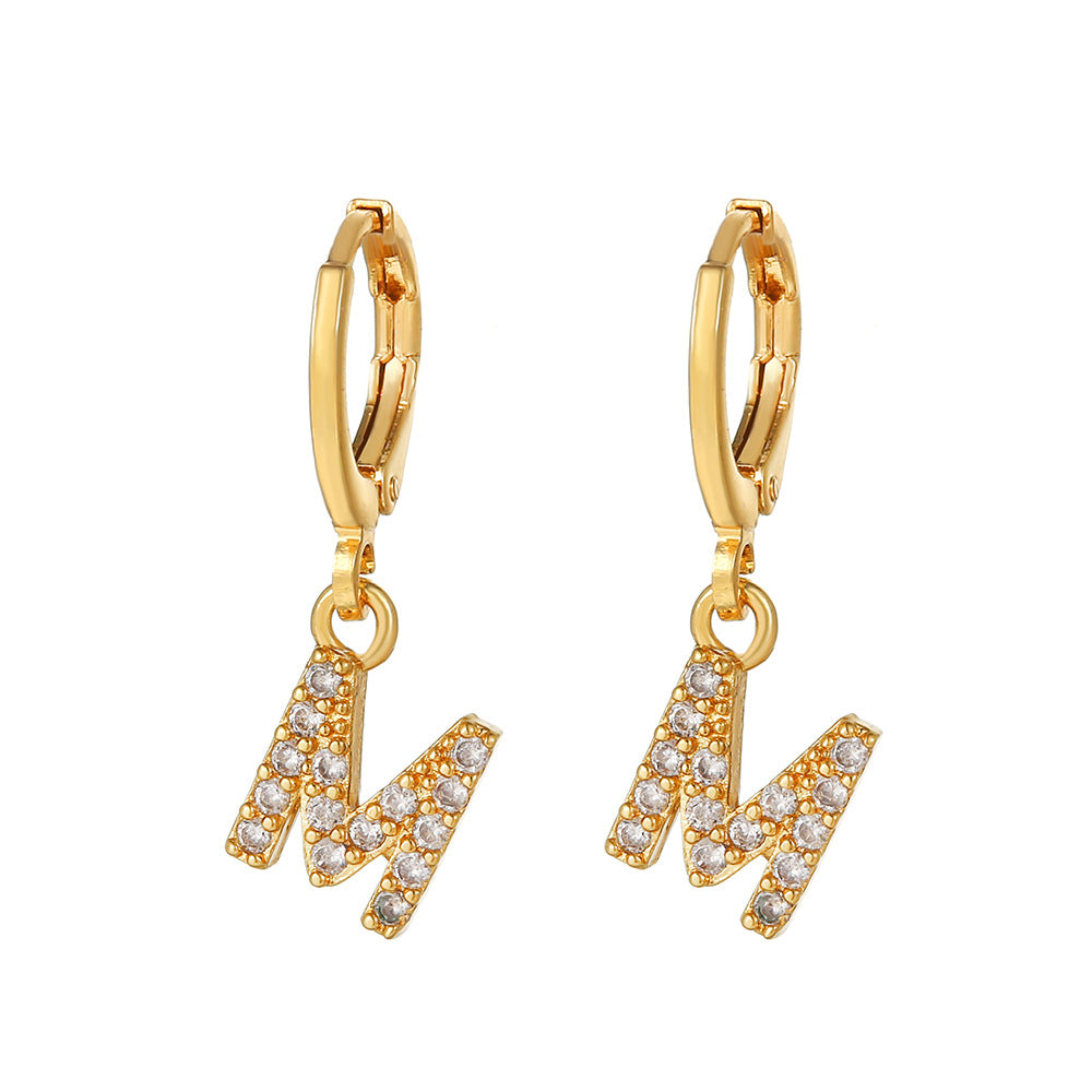 Women's Ear Clips Copper Plated Gold Micro Earrings