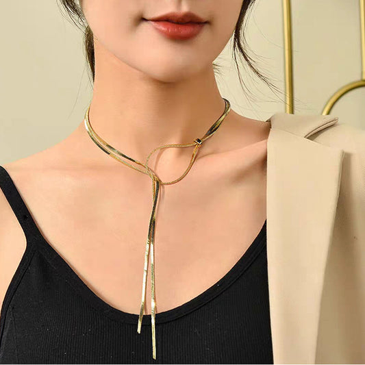 Women's Adjustable Minimalist Super Long Pull For Simple Necklaces