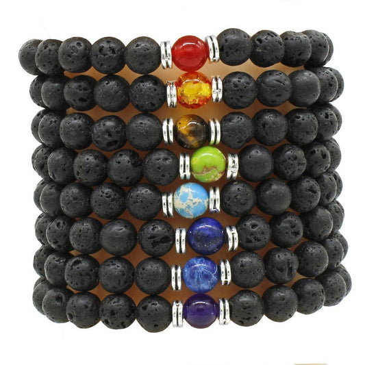 Women's Ornament Accessories Volcanic Rock Yoga Wheel Bracelets