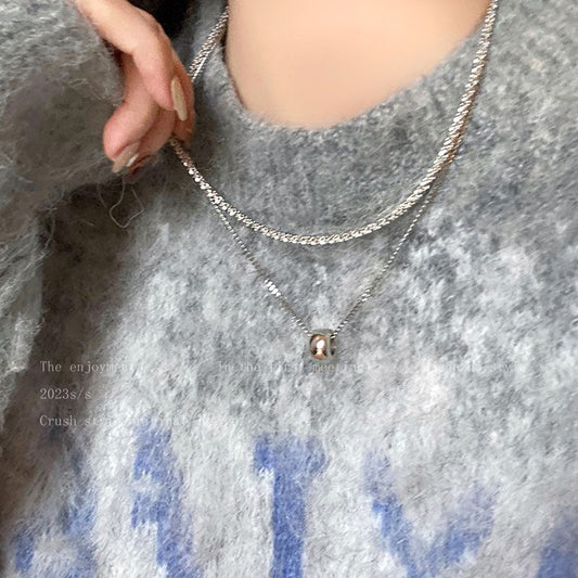 Women's Sparkling Sweater Chain Matching Fashionable Stylish Necklaces