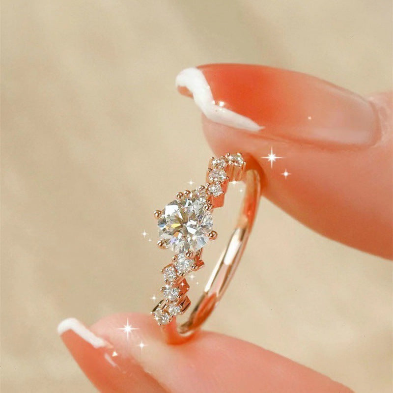 Light Luxury Minority Design Rose High Sense Rings