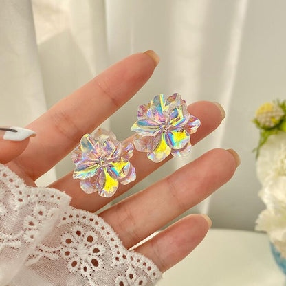 Fresh Simple Flower Light Luxury Fashion Earrings