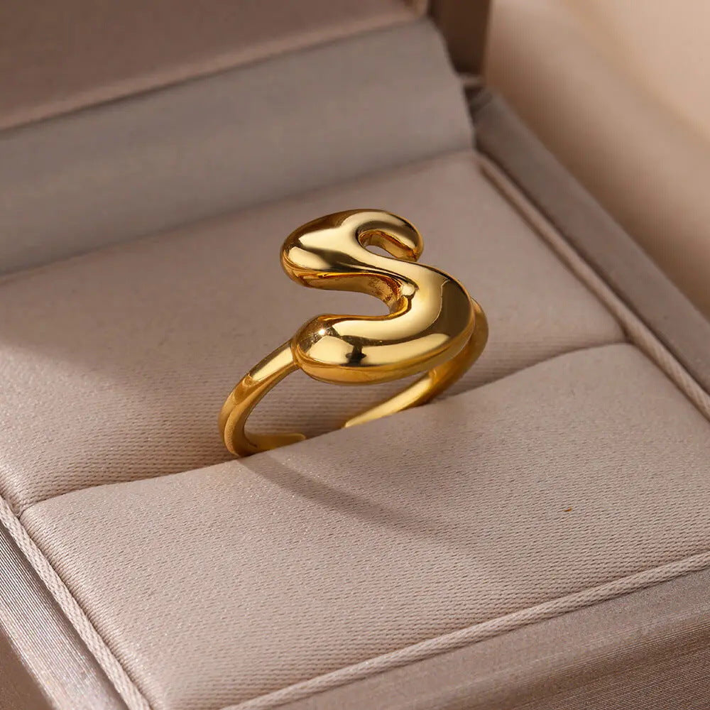 Letters Letter Gold Plated Female Cell Phone Rings