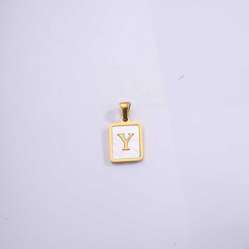 Fashion Real Gold Plated Letter Female Pendants