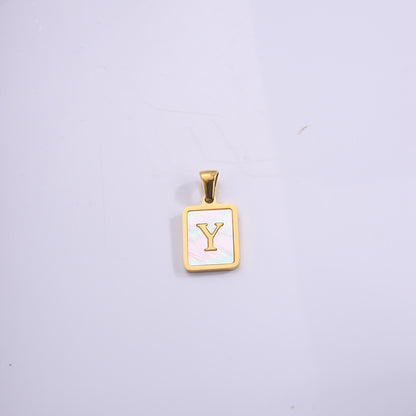 Fashion Real Gold Plated Letter Female Pendants