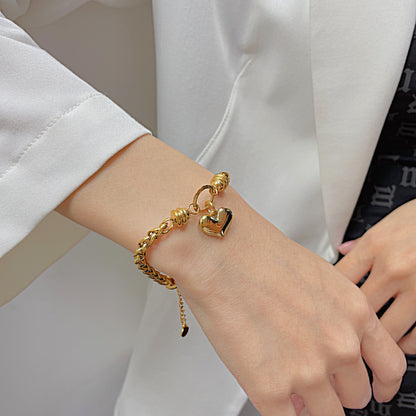 Women's Ornament Fashion Style Love Stainless Steel Jewelry Personality High-grade Bracelets