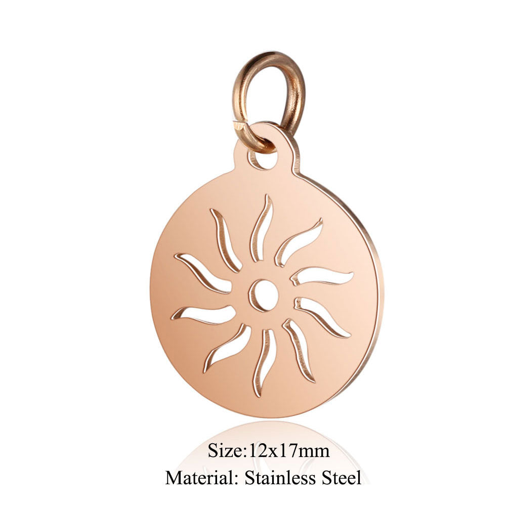 Small Yoga Lotus Sun Dog's Paw Palm Pendants