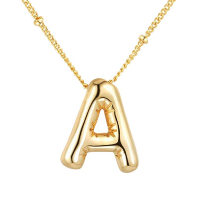 Women's Gold Balloon Glossy English Letter Fashion Pendants