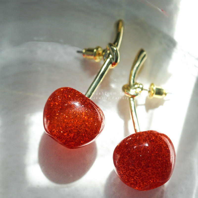 Women's Sweet Cool Style Cherry Fruit Ear Rings