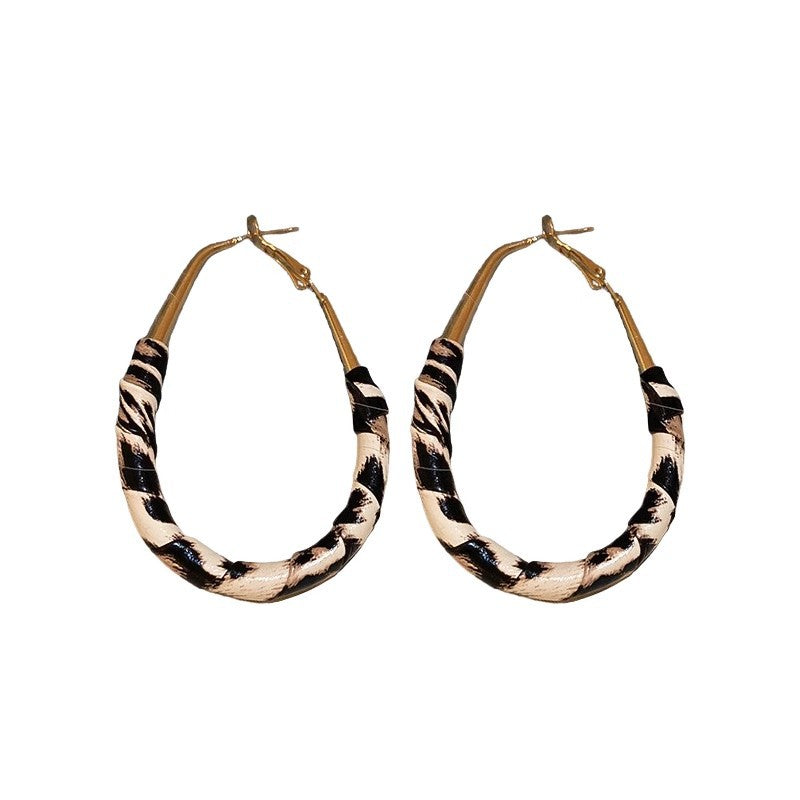 Women's Leopard Print High-grade Sense Ear Big Rings