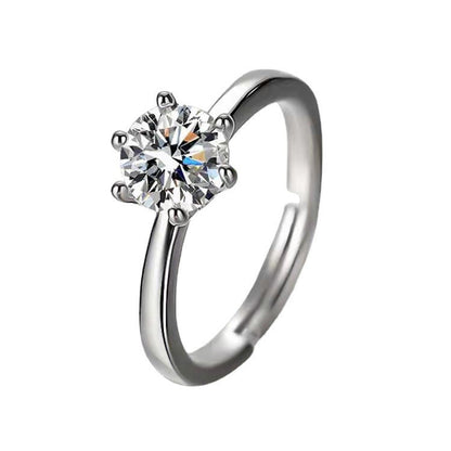 Artificial Diamond Couple Simple Fashion Imitation Rings
