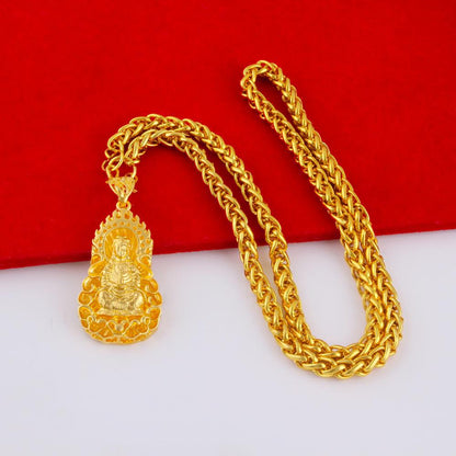 Men's Live Streaming On Gold Plated Large Necklaces