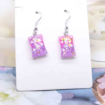 Ice Cream Candy Drink Resin Homemade Earrings