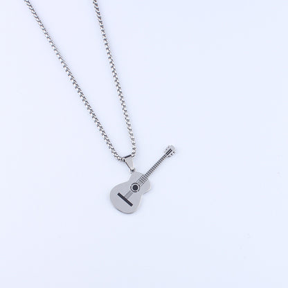 Women's & Men's Steel Simple Rock Guitar Personality Sweater Pendants