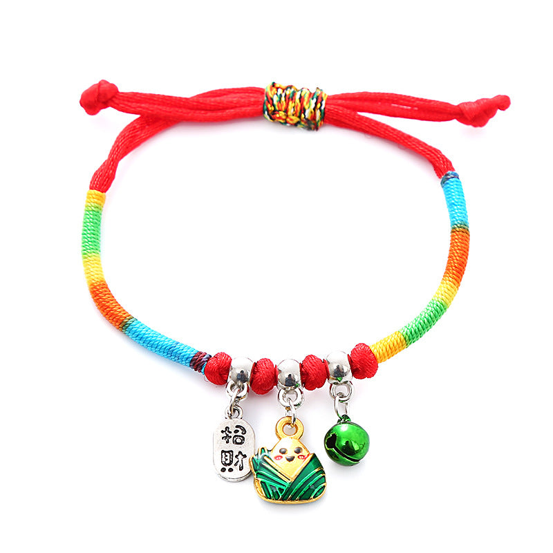 Dragon Boat Festival Handmade Weaving Ethnic Style Red Bracelets