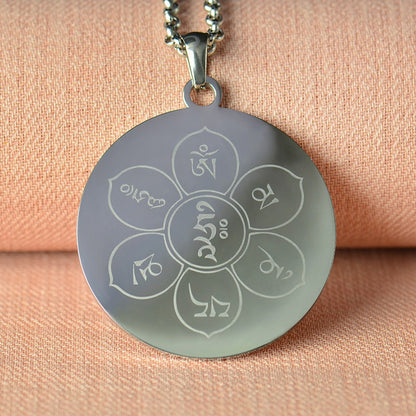 Mantra Bodhisattva Huang Cai Green Tara Pattern Can Pendants